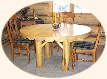 Blue Ox Logcrafters' custom handcrafted table