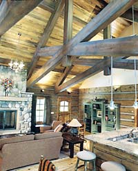 Dovetail custom handcrafted log home